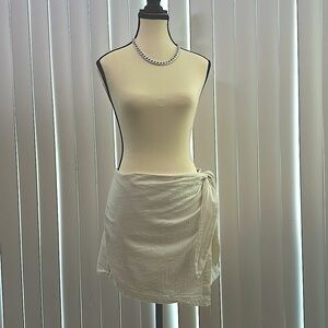 Linen Cream Wrap Skort Size XXL